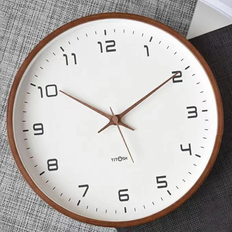 Minimalistisk Træ Vægur