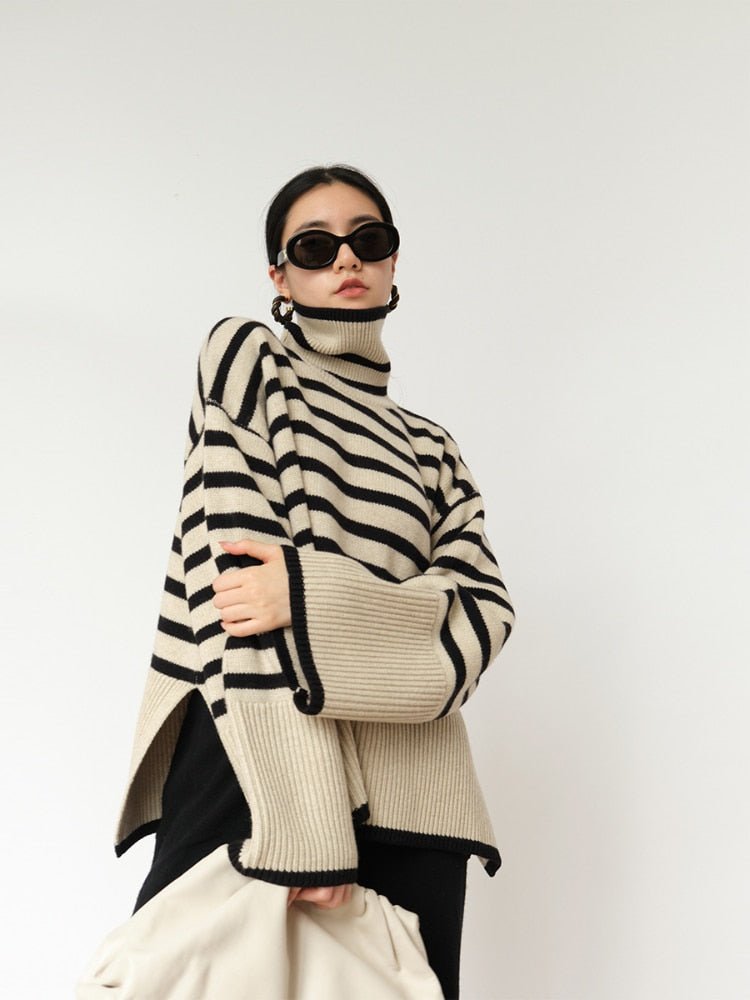 Sibylle | Pull rayé oversize pour femme - Image 6