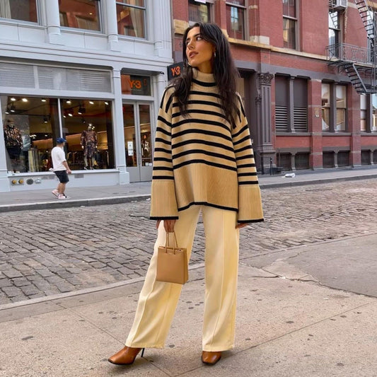 Sibylle | Pull rayé oversize pour femme - Image 2