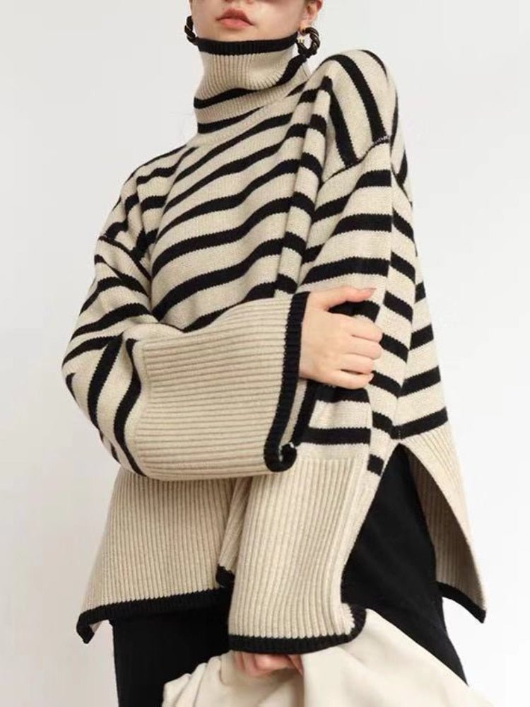 Sibylle | Pull rayé oversize pour femme - Image 4