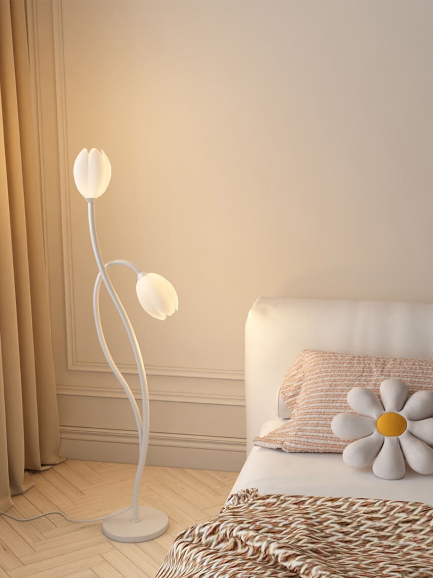 Moderne Blomster Gulvlampe med G9 Stik
