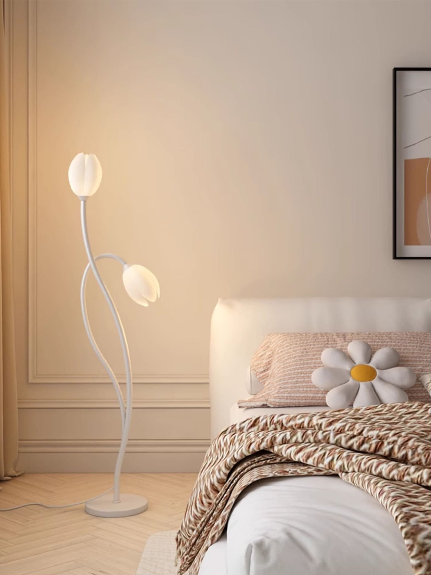 Moderne Blomster Gulvlampe med G9 Stik