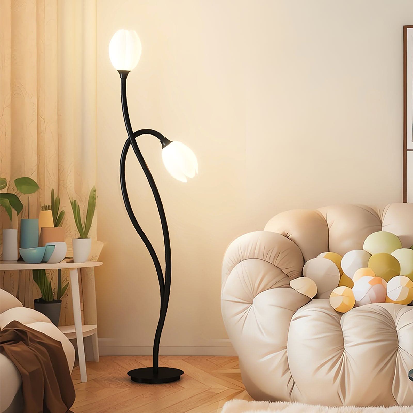 Moderne Blomster Gulvlampe med G9 Stik
