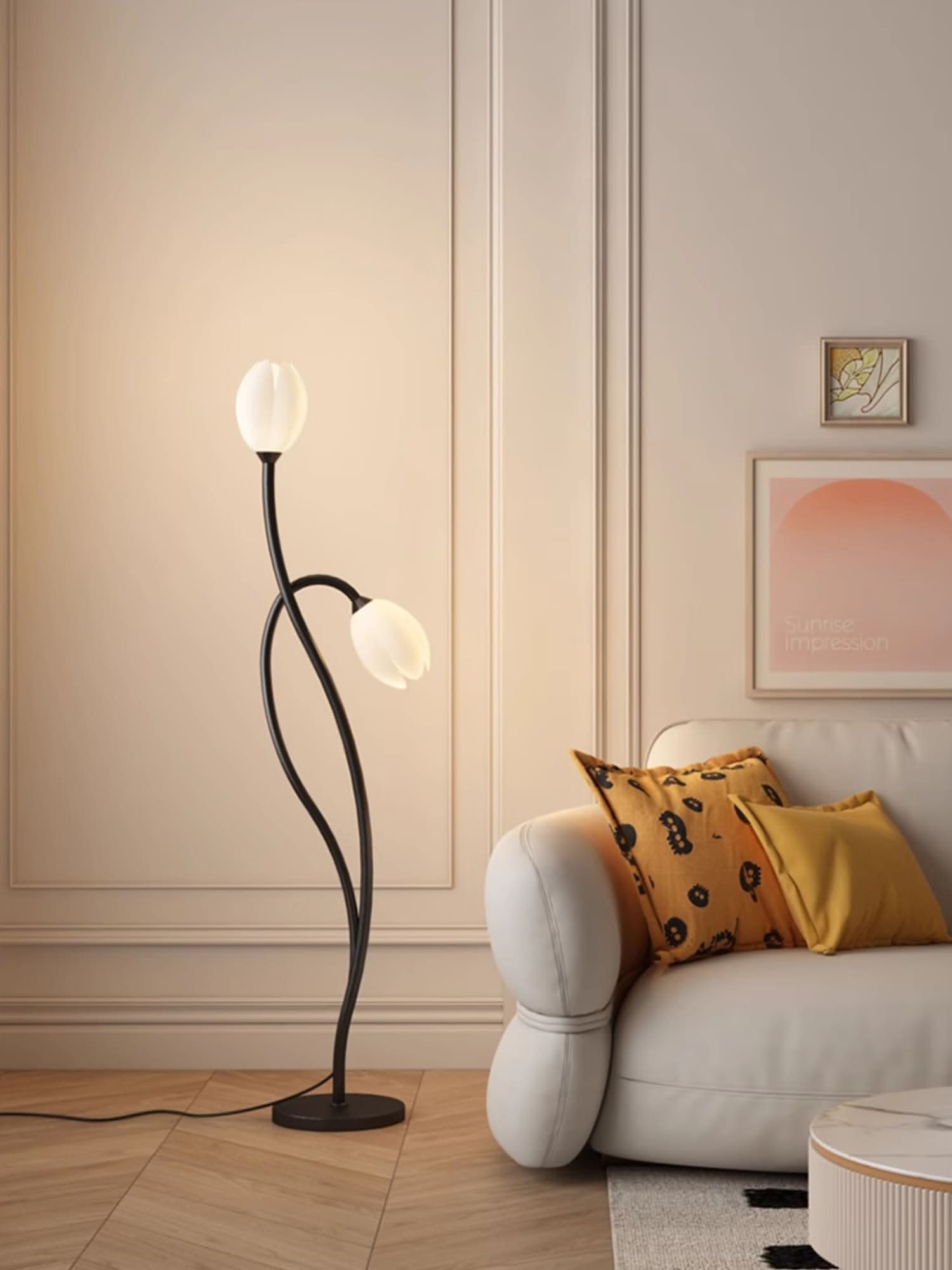 Moderne Blomster Gulvlampe med G9 Stik