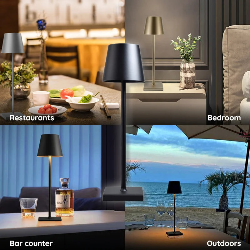 Moderne Genopladelig LED Trådløs Bordlampe