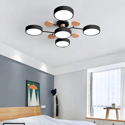 Moderne Halo LED Semi-Flush Loftlampe til Stilfulde Rum