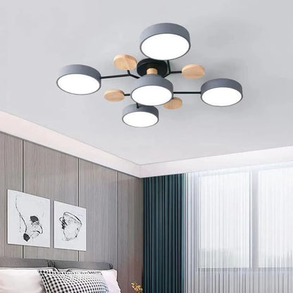 Moderne Halo LED Semi-Flush Loftlampe til Stilfulde Rum