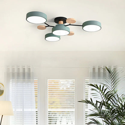 Moderne Halo LED Semi-Flush Loftlampe til Stilfulde Rum