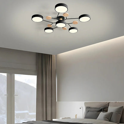 Moderne Halo LED Semi-Flush Loftlampe til Stilfulde Rum
