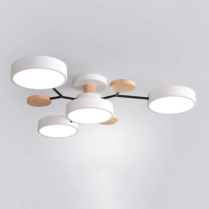 Moderne Halo LED Semi-Flush Loftlampe til Stilfulde Rum