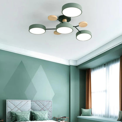 Moderne Halo LED Semi-Flush Loftlampe til Stilfulde Rum