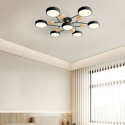 Moderne Halo LED Semi-Flush Loftlampe til Stilfulde Rum