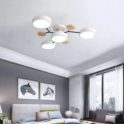 Moderne Halo LED Semi-Flush Loftlampe til Stilfulde Rum