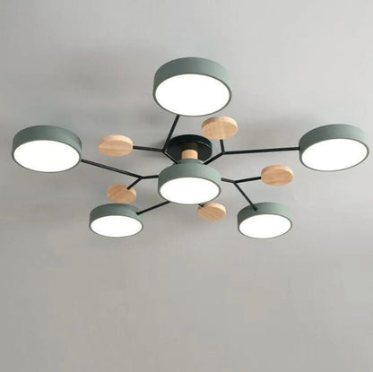 Moderne Halo LED Semi-Flush Loftlampe til Stilfulde Rum