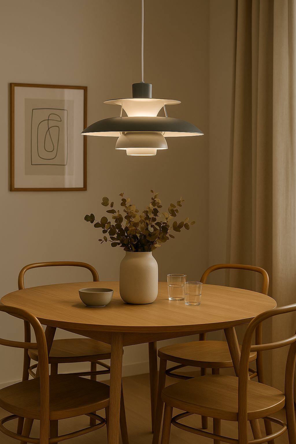 Moderne LED Loftlampe - Dæmpbar & Holdbar, Rund, Akrylglas