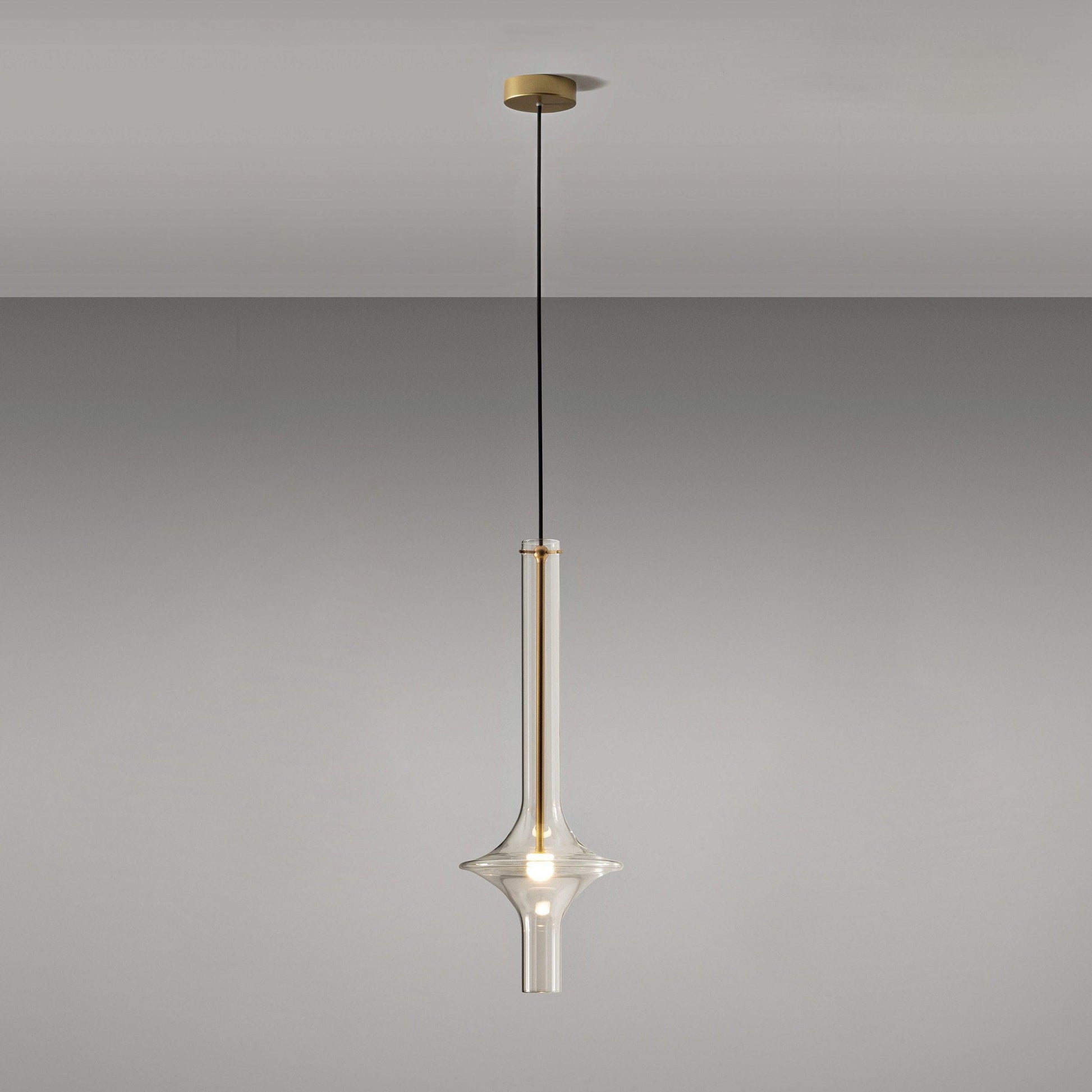 Moderne LED Pendellampe lavet af Glas og Jern – Justerbar Farvetemperatur, Ideel til Køkken og Spisestue