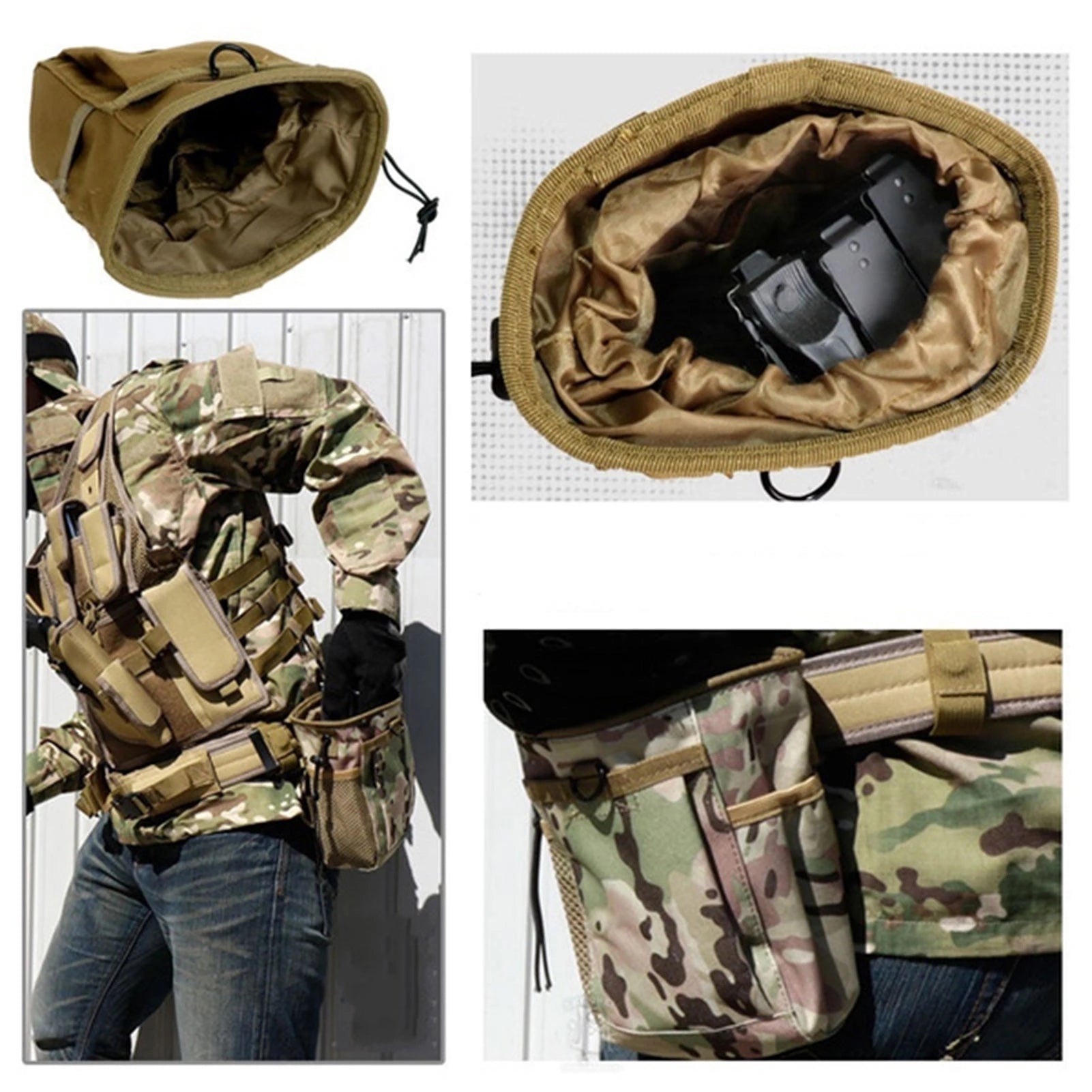 MOLLE Taktisk Dump Pouch til Udendørs Utility & Gear Opbevaring