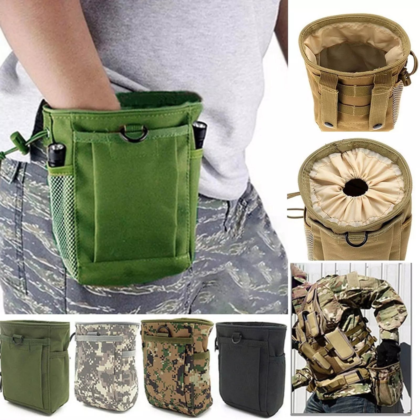 MOLLE Taktisk Dump Pouch til Udendørs Utility & Gear Opbevaring