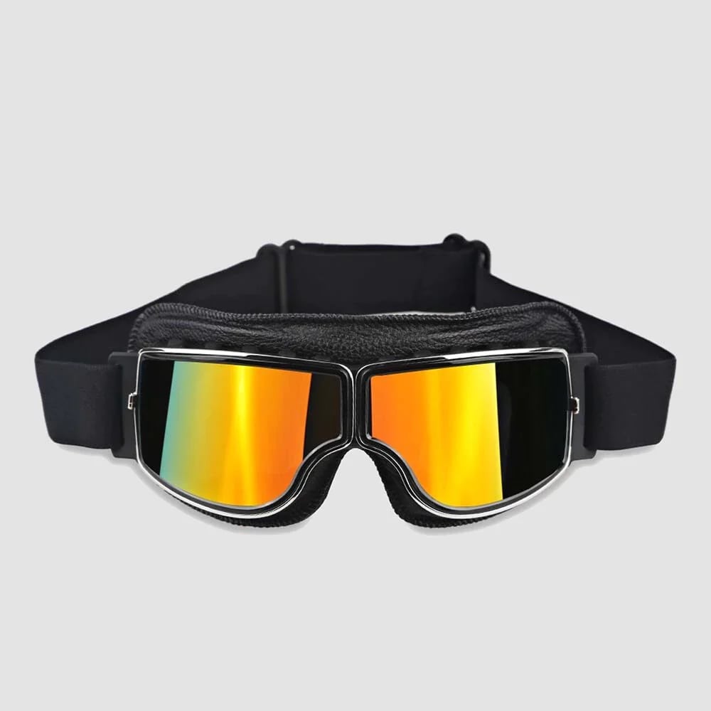 Motorcykelbriller | UV-beskyttelse | Stødresistente & Justerbare | RetroGoggles