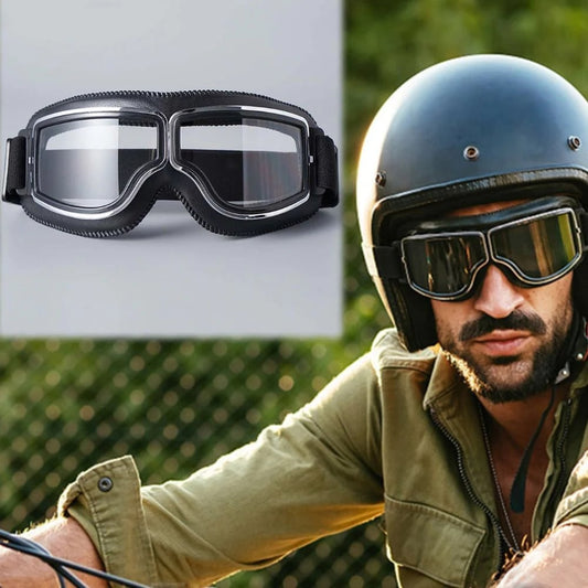 Motorcykelbriller | UV-beskyttelse | Stødresistente & Justerbare | RetroGoggles