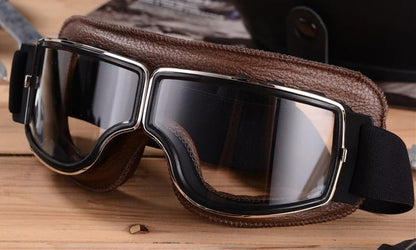 Motorcykelbriller | UV-beskyttelse | Stødresistente & Justerbare | RetroGoggles