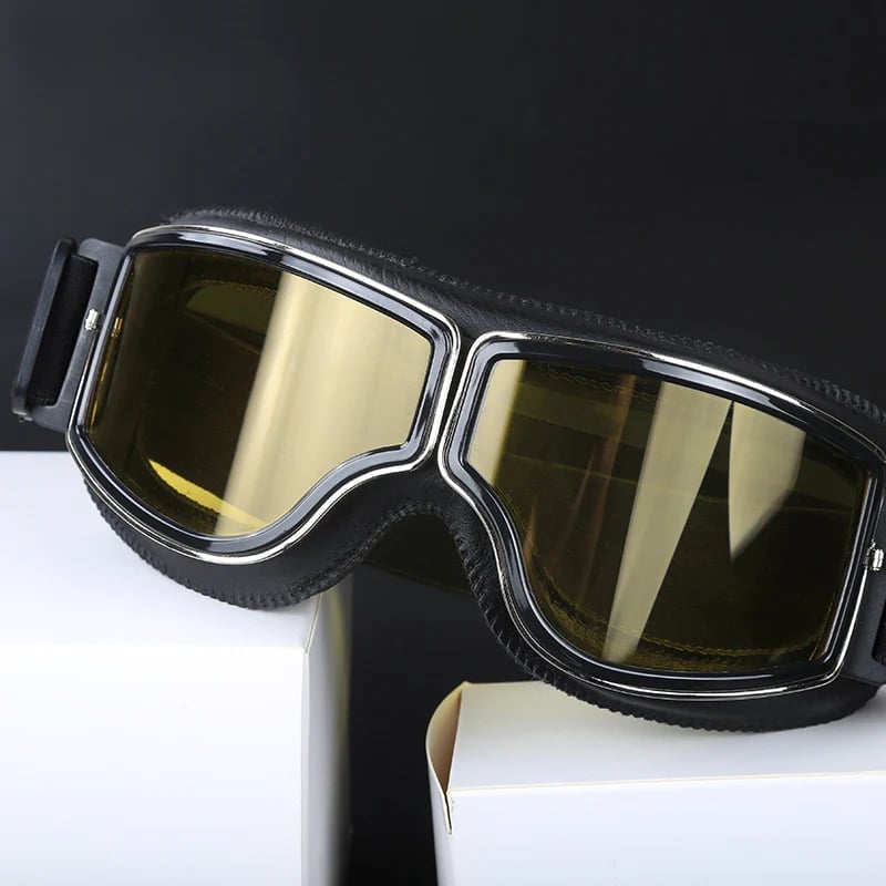 Motorcykelbriller | UV-beskyttelse | Stødresistente & Justerbare | RetroGoggles
