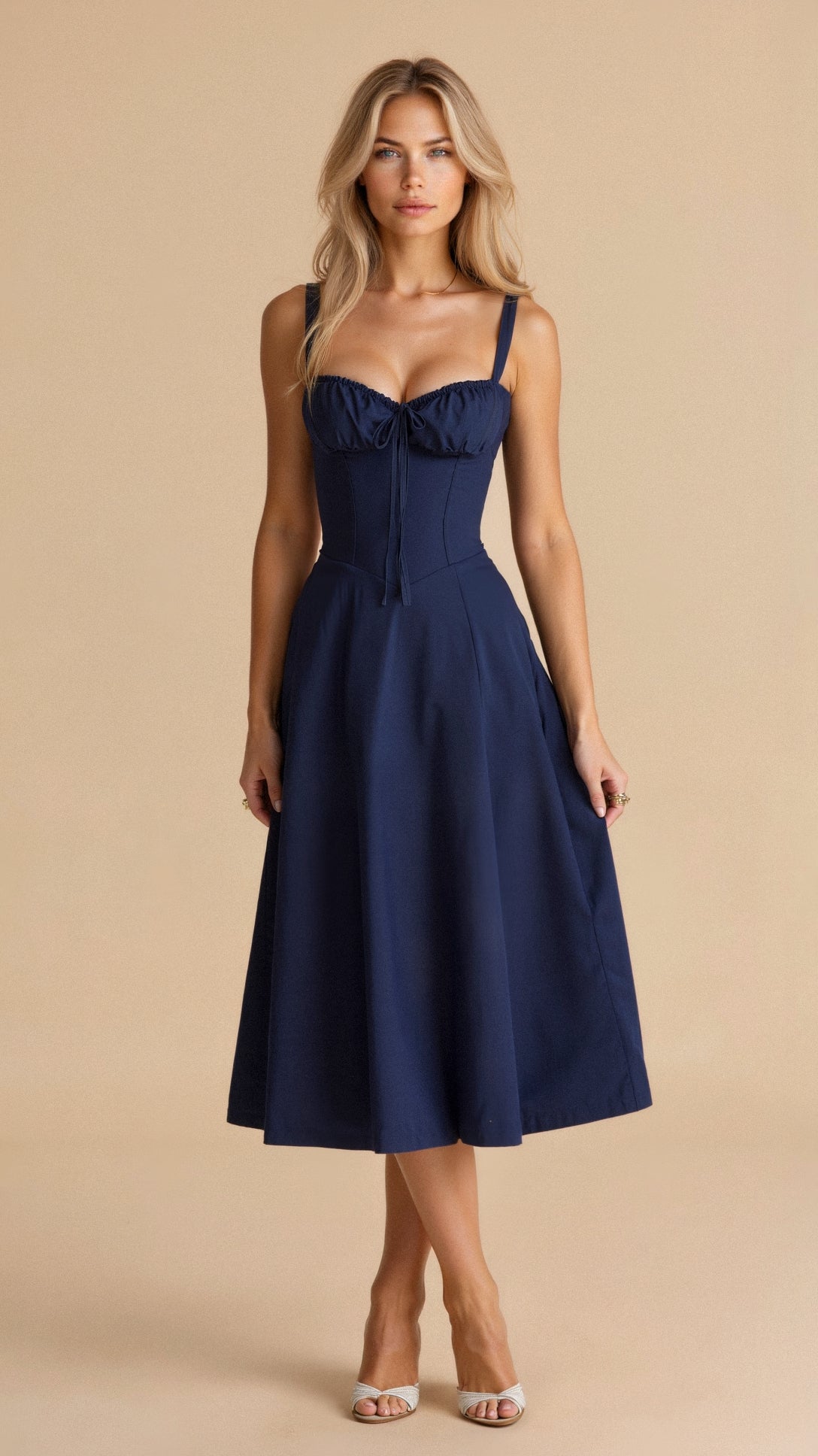Félicie | Elégante robe midi à corset Kiana - Image 15