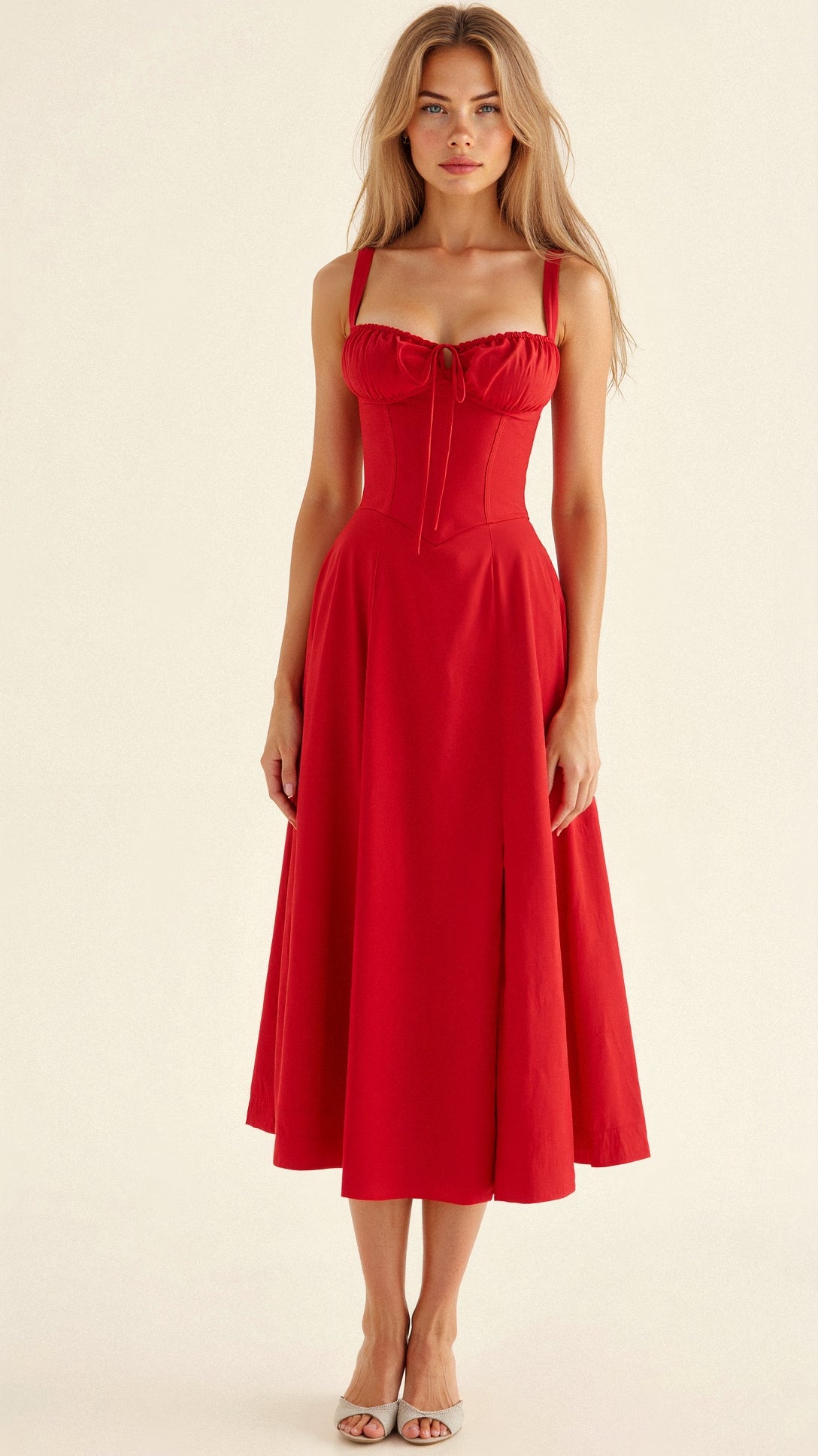 Félicie | Elégante robe midi à corset Kiana - Image 11