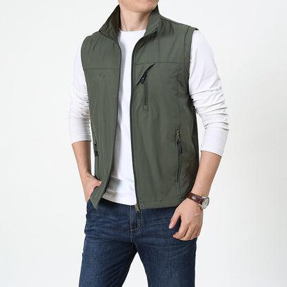 Olivier | Gilet utilitaire homme slim zippé intégral - Image 3