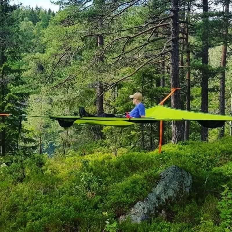 Multi-Person Camping Hængekøje med 3-Punkts Ankersystem