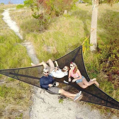 Multi-Person Camping Hængekøje med 3-Punkts Ankersystem