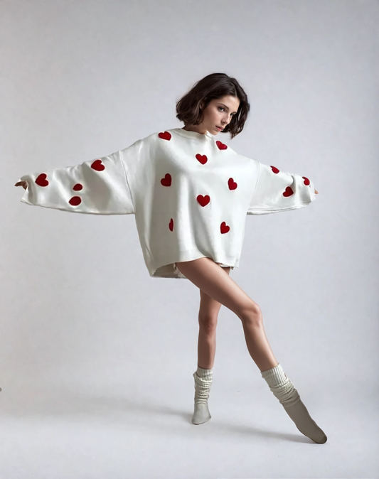 Édith | Pull ample à col rond pour femme - Image 2