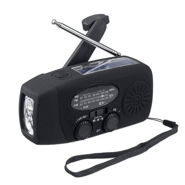Nød håndsving radio med lommelygte og powerbank