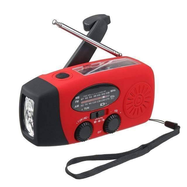 Nød håndsving radio med lommelygte og powerbank