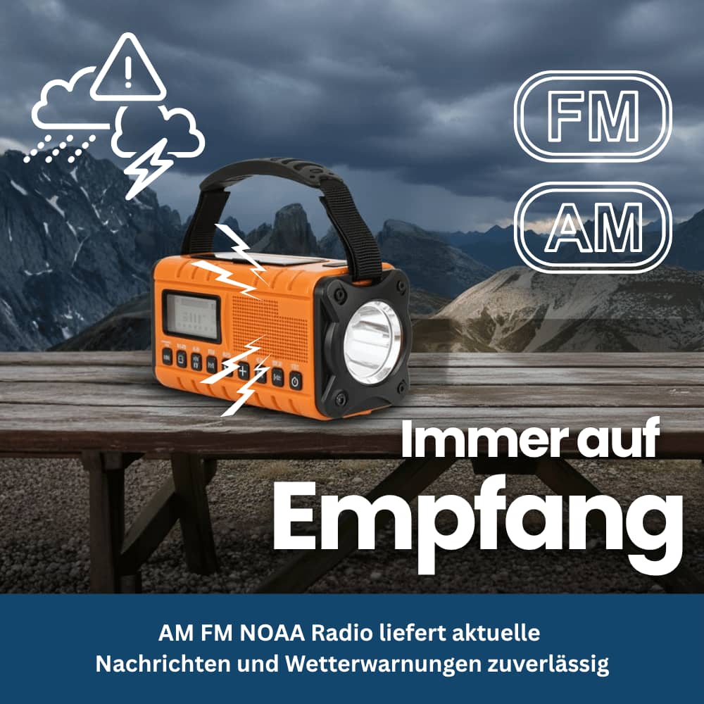 Nødsolkrank Radio Lommelygte