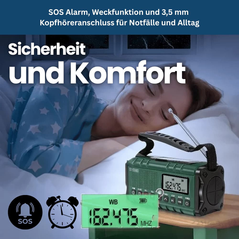 Nødsolkrank Radio Lommelygte