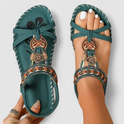 Image of Nadine | Dame T-Rem Flade Sandaler