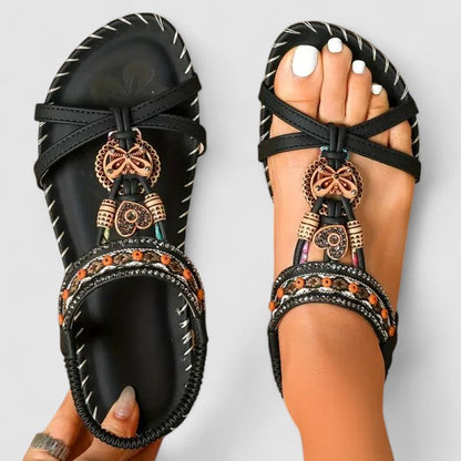 Image of Nadine | Dame T-Rem Flade Sandaler