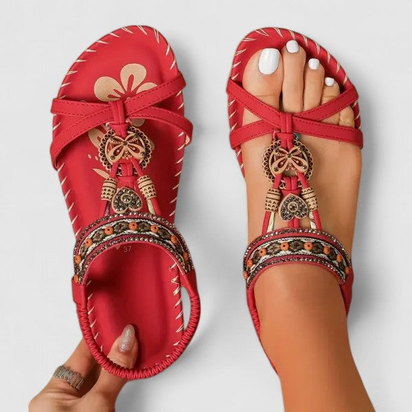 Image of Nadine | Dame T-Rem Flade Sandaler