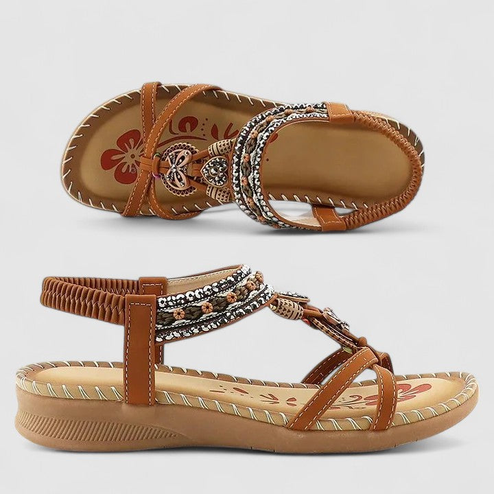 Image of Nadine | Dame T-Rem Flade Sandaler