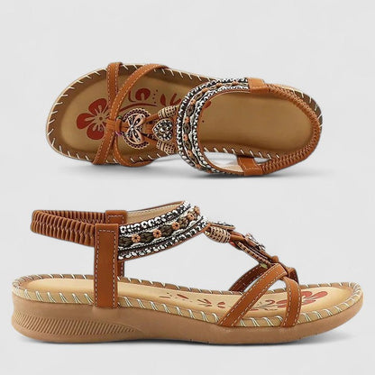 Image of Nadine | Dame T-Rem Flade Sandaler