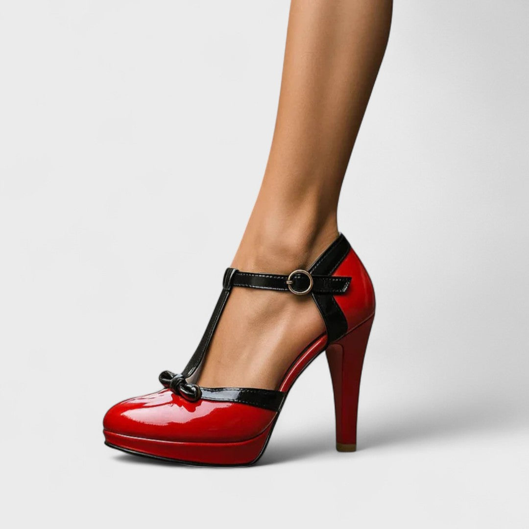 Image of Nadja | Dame T-Strap Platform Høj Hæle