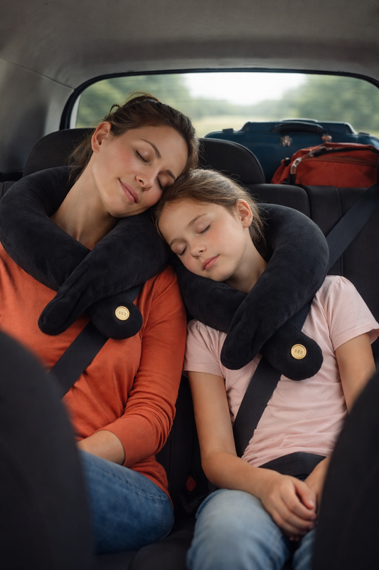 Nakkepude med indbygget massage - Perfekt til road trips, flyrejser osv.