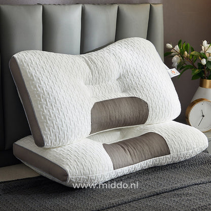 Nakkestøttepude til ryg- og sidesovere: DreamGuard Pro™ + Gratis fløjlsfleece pudebetræk!