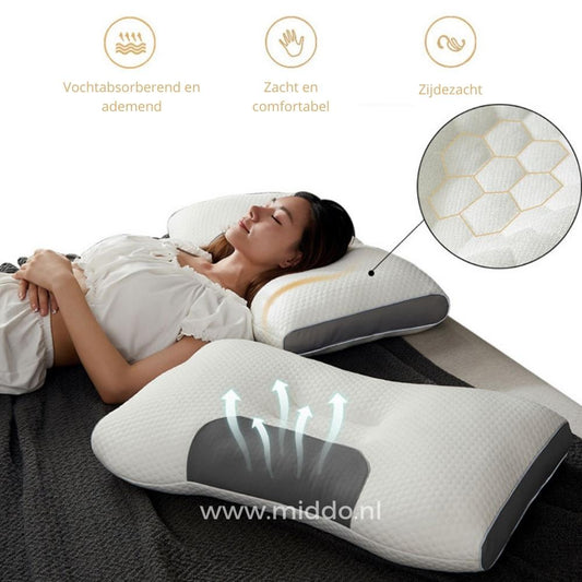 Nakkestøttepude til ryg- og sidesovere: DreamGuard Pro™ + Gratis fløjlsfleece pudebetræk!