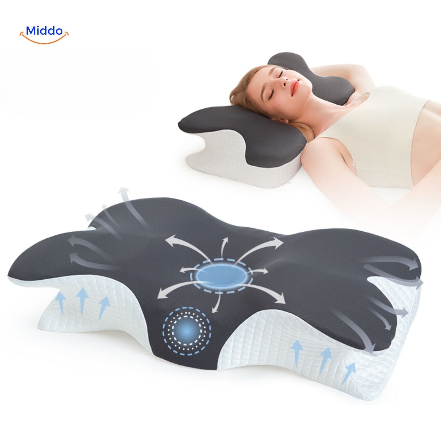 NeckRest™ Ergonomisk Hukommelsesskum Pude – Støttende & Formbevarende