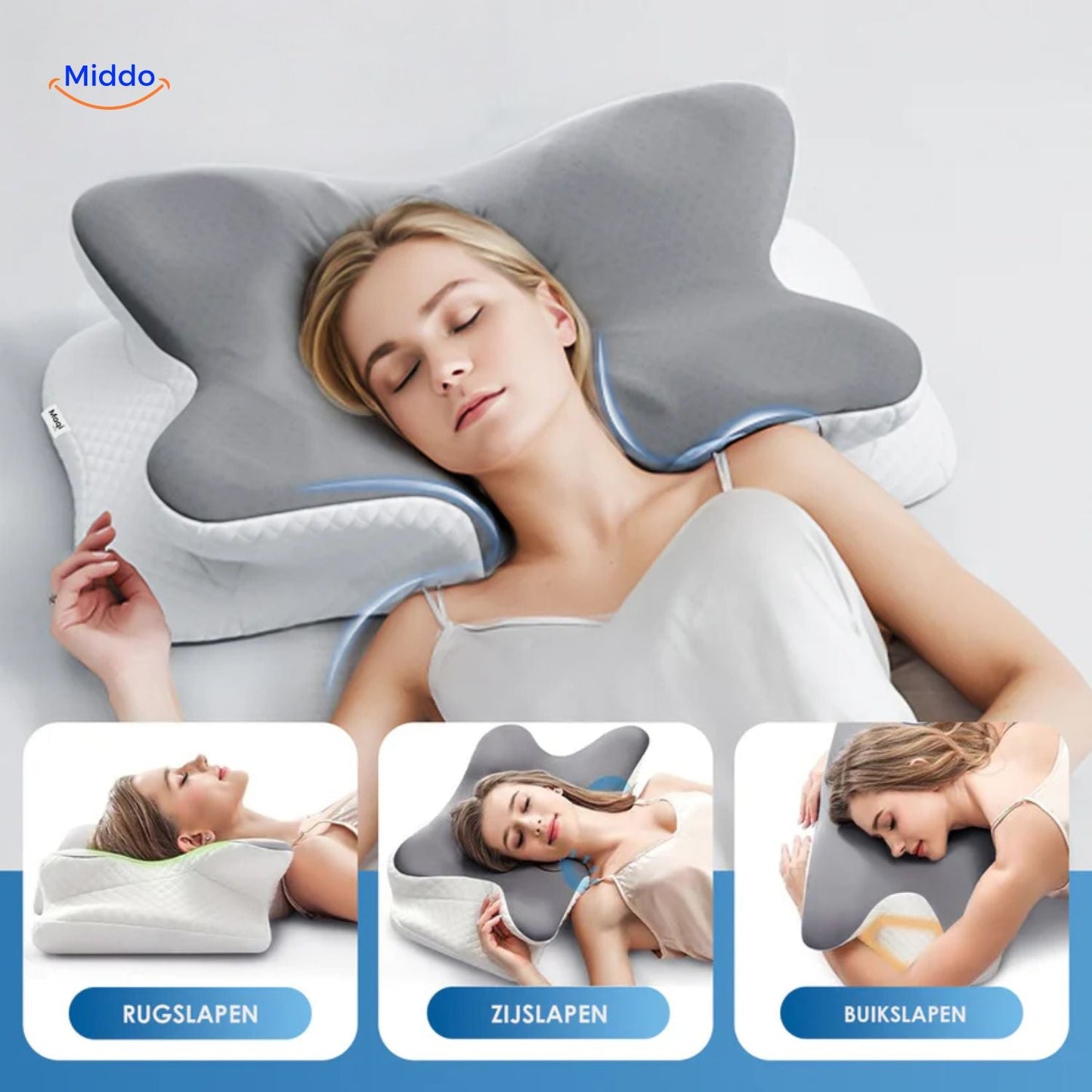 NeckRest™ Ergonomisk Hukommelsesskum Pude – Støttende & Formbevarende