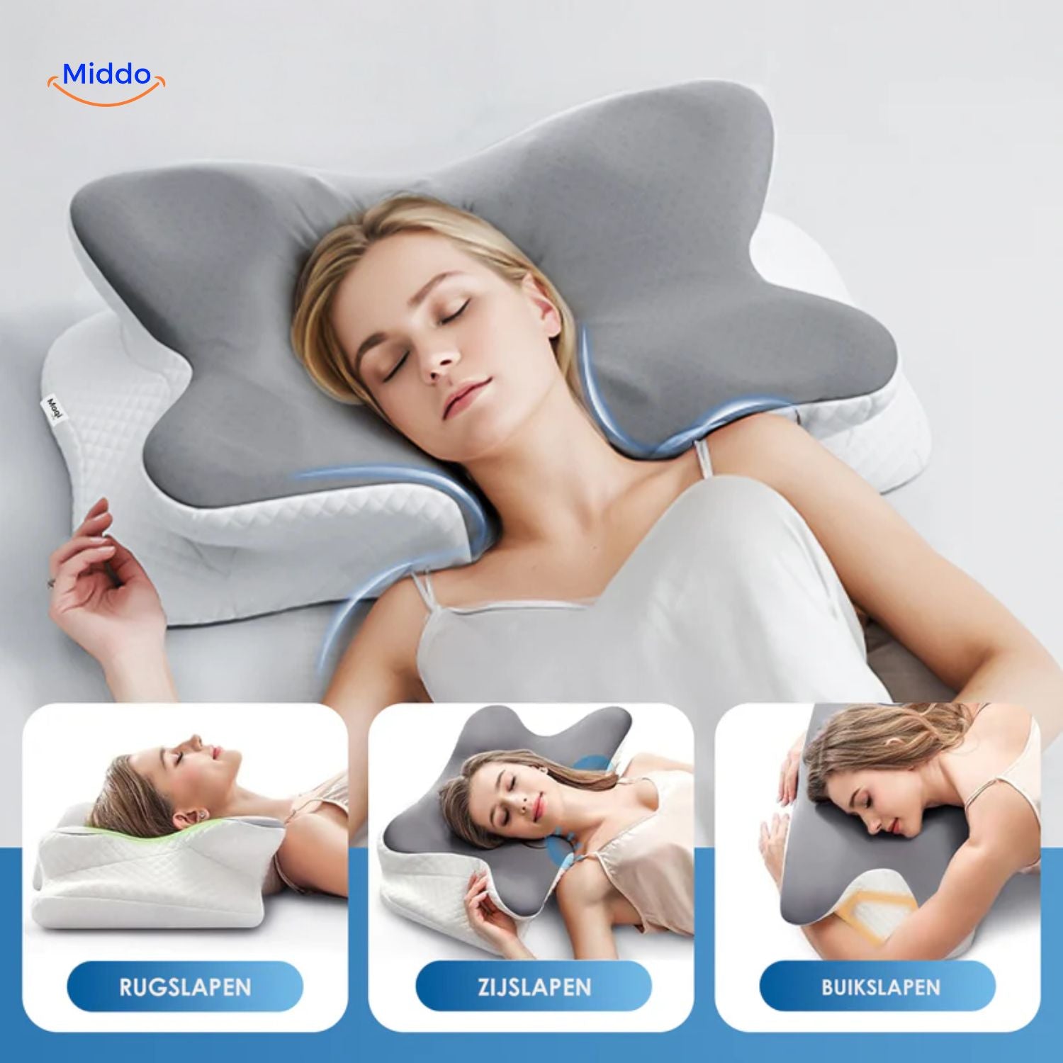 NeckRest™ Ergonomisk Hukommelsesskum Pude – Støttende & Formbevarende