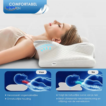 NeckRest™ Ergonomisk Hukommelsesskum Pude – Støttende & Formbevarende