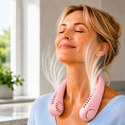 NekFan™ - Bærbar Genopladelig Nakkeventilator til Øjeblikkelig Afkøling!
